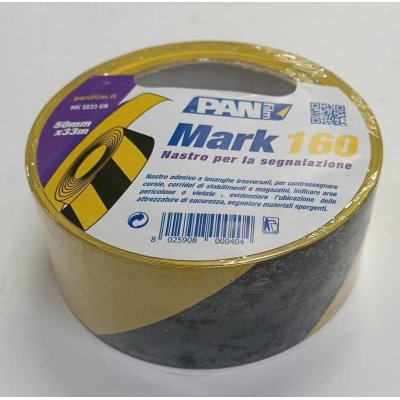 Nastro segnaletico adesivo Giallo/Nero mm 50 x mt 33