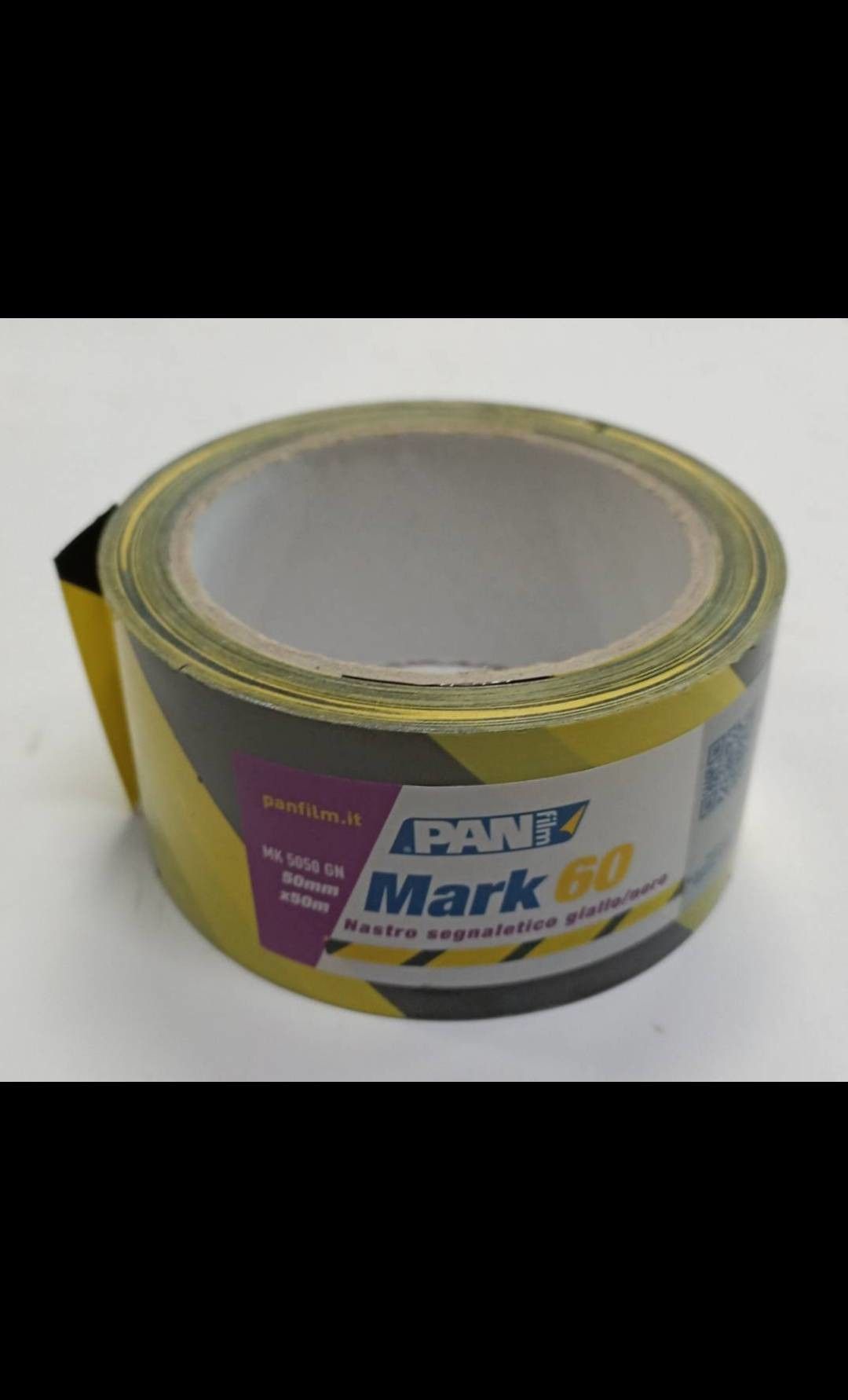 Nastro segnaletico adesivo Giallo/Nero mm 50 x mt 50