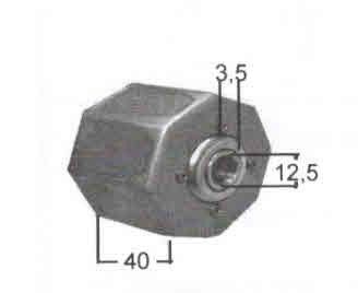 Calotta ottagonale con cuscinetto in metallo per rulli tapparelle ottagonali