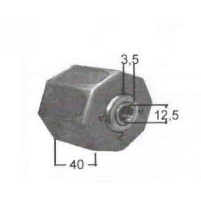 Calotta ottagonale con cuscinetto in metallo per rulli tapparelle ottagonali