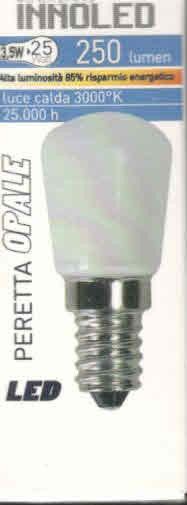 Lampadina LED PERETTA OPALE 3,5w E14 Luce calda 3000 K