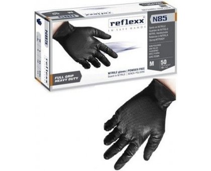 Guanti in nitrile REFLEXX N85 conf. pz 50 senza polvere per usi pesanti