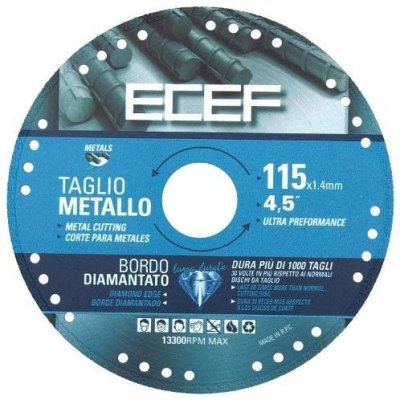 Disco diamantato taglio ferro 115