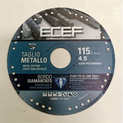 Disco diamantato taglio ferro 115