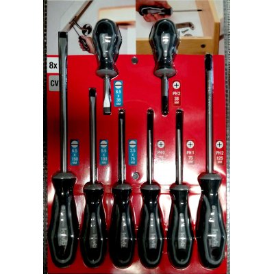 Serie 8 pezzi cacciaviti taglio-croce KWB 141195