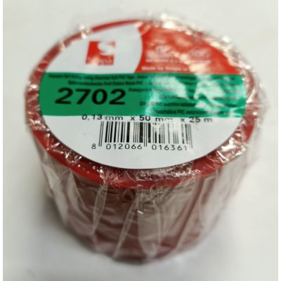 Nastro isolante mm 50 x mt 25 ROSSO in PVC autoestinguente