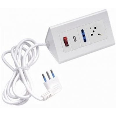 Multipresa da tavolo con uscite USB ,bipasso,schuko e interruttore