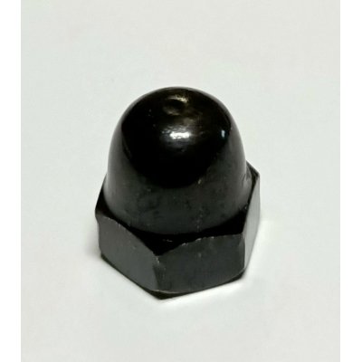 Dado cieco zincato NERO filetto mm 6