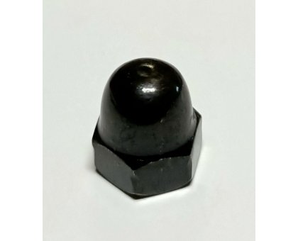Dado cieco zincato NERO filetto mm 6