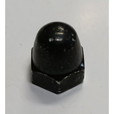 Dado cieco zincato NERO filetto mm 8