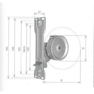 Avvolgitore mod. ZENITH mt 8 per tapparelle da interno interasse fori 142-165-184
