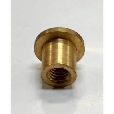 Dado cieco ottone cilindrico filetto mm 5 testa piana taglio cacciavite