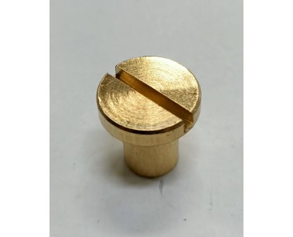 Dado cieco ottone cilindrico filetto mm 6 testa piana taglio cacciavite