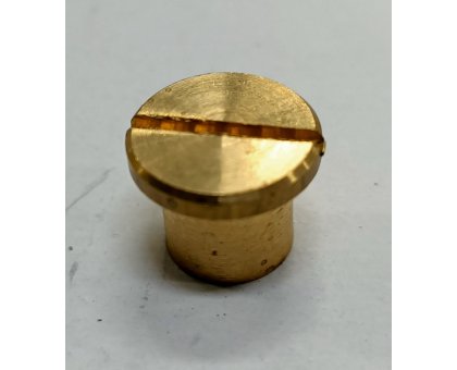 Dado cieco ottone cilindrico filetto mm 8 testa piana taglio cacciavite