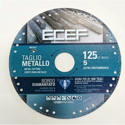 Disco diamantato taglio ferro 125 x 1,4