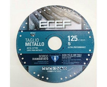 Disco diamantato taglio ferro 125 x 1,4
