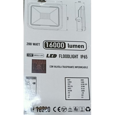 Proiettore LED SLIM 200 w IP65 6500 K INNOLED