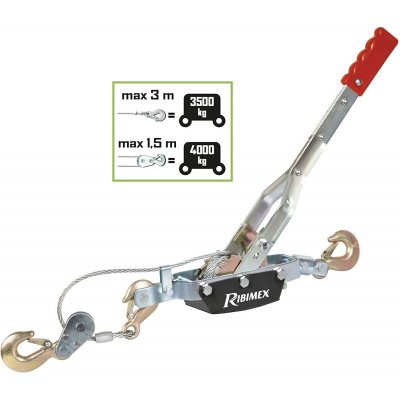 Argano Manuale a Fune, 4 Tonnellate RIBIMEX PRTIRF4T