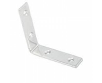 Lastrina ad angolo INOX A2 cm 3 x 3 a 4 fori larghezza mm 12 spessore mm 3