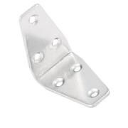 Lastrina ad angolo robusta INOX A2 mm 56 x 56  a 3 fori spessore mm 3