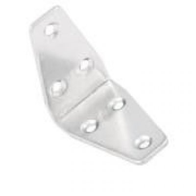 Lastrina ad angolo robusta INOX A2 mm 56 x 56 a 3 fori spessore mm 3