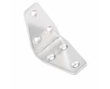 Lastrina ad angolo robusta INOX A2 mm 56 x 56 a 3 fori spessore mm 3