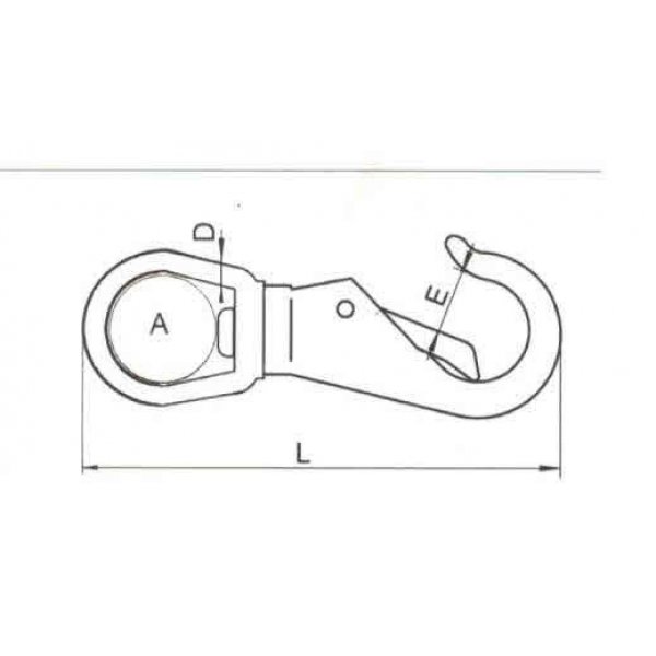 Gancio Inossidabile Per Guinzaglio Moschettone A Vite In Acciaio Inox V4A - Carabino Vorticoso Per Guinzagli, Bulloni E Uso Generico Carabino Vorticoso V4a