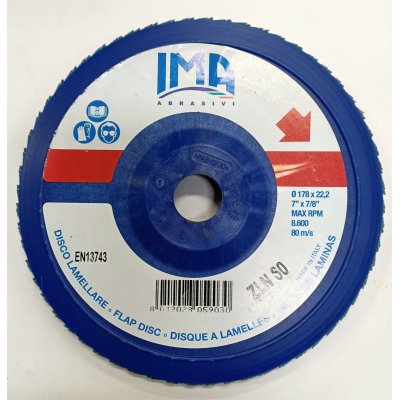 Disco lamellare allo zirconio d. 180 mm