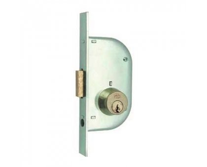 Serratura MG 127320 per cancelli cil. tondo fisso catenaccio ottone