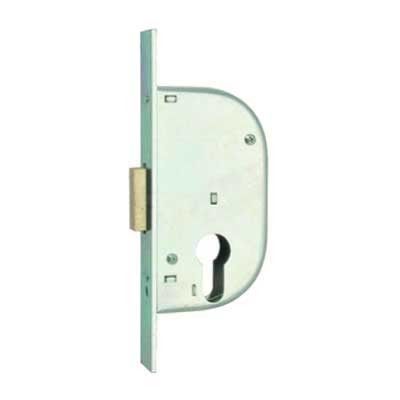 Serratura MG 128320 per cancelli cil. sagomato catenaccio ottone