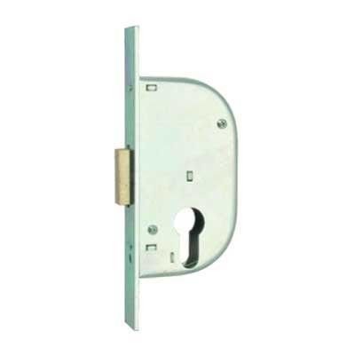 Serratura MG 128320 per cancelli cil. sagomato catenaccio ottone