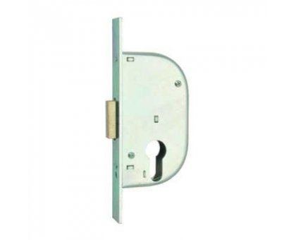Serratura MG 128320 per cancelli cil. sagomato catenaccio ottone
