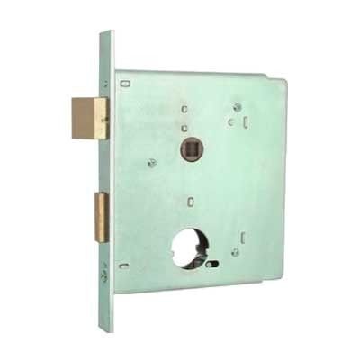 Serratura MG 345550 per cancelli cil. tondo mm 26 scrocco e catenaccio ottone