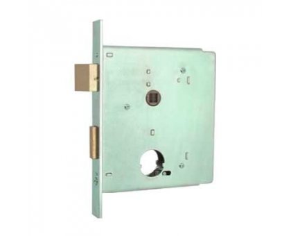 Serratura MG 345550 per cancelli cil. tondo mm 26 scrocco e catenaccio ottone