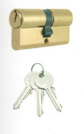 Serratura MG 344500 per cancelli cil. sagomato scrocco e catenaccio ottone
