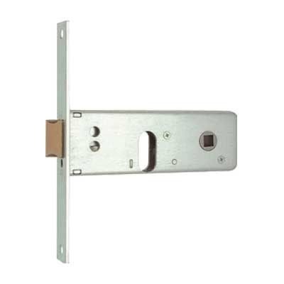 Serratura MG 800601 da infilare per fasce cil. ovale 2 mandate + scrocco catenaccio ottone