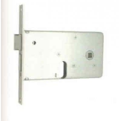 Serratura MG 809801 da infilare per fasce cil. ovale 2 mandate scrocco e catenaccio ottone