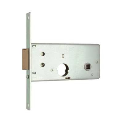 Serratura MG 805601 da infilare per fasce  cil. tondo 22 mm 2 mandate + scrocco catenaccio ottone