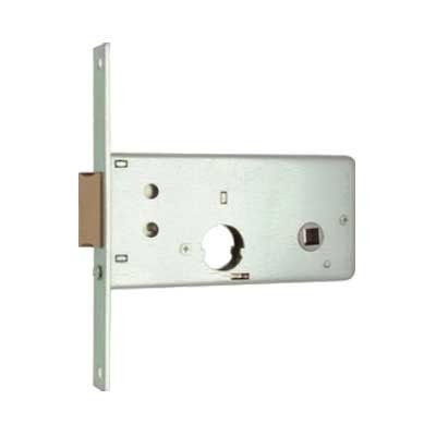 Serratura MG 805601 da infilare per fasce cil. tondo 22 mm 2 mandate + scrocco catenaccio ottone