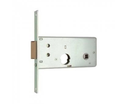 Serratura MG 805601 da infilare per fasce cil. tondo 22 mm 2 mandate + scrocco catenaccio ottone