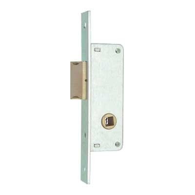 Serratura MG 921220 da infilare per montanti solo scrocco in ottone quadro mm 8
