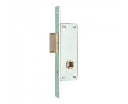 Serratura MG 921220 da infilare per montanti solo scrocco in ottone quadro mm 8