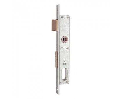 Serratura MG 911141 da infilare per montanti scrocco in ottone e mandata con cilindro ovale