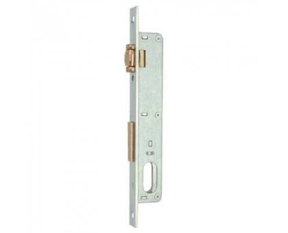 Serratura MG 913141 da infilare per montanti rullo in ottone e mandata con cilindro ovale
