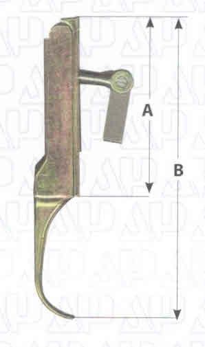 Cariglione CSM 2000 maniglione per cancello in ottone con cilindro a chiave centrale