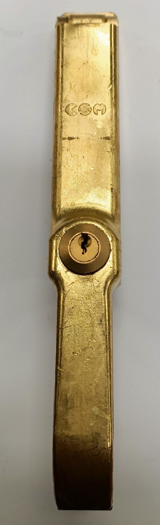 Cariglione CSM 2000 maniglione per cancello in ottone con cilindro a chiave centrale