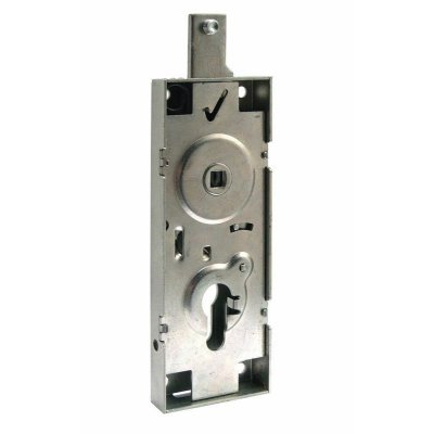 Serratura PREFER 6596 per basculante/garage a foro sagomato Yale con quadro maniglia in folle