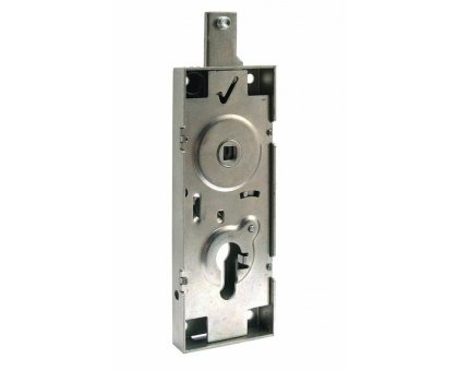 Serratura PREFER 6596 per basculante/garage a foro sagomato Yale con quadro maniglia in folle