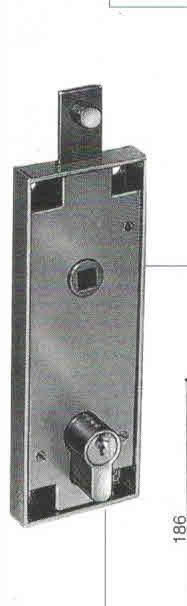 Serratura PREFER B561 per basculante/garage a foro sagomato Yale con quadro maniglia