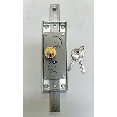 Serratura PREFER A312 Sn per serrande scorrevoli con cilindro tondo in ottone